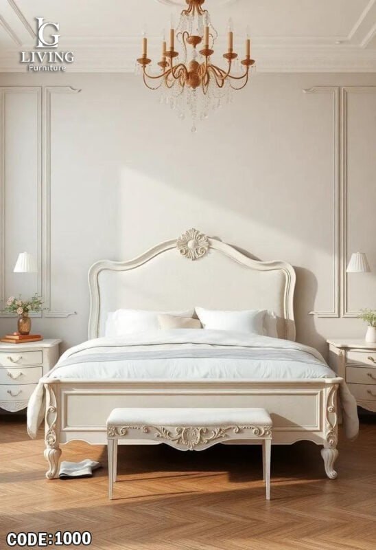 سرير السلطان الأبيض الكلاسيك