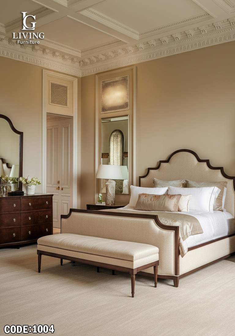 k (1004) سرير باليرمو مبطن - الصورة 1