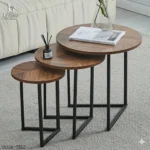 سول طقم طاولات مودرن خشب طبيعي من Living