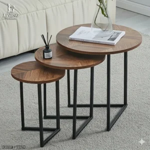 سول طقم طاولات مودرن خشب طبيعي من Living