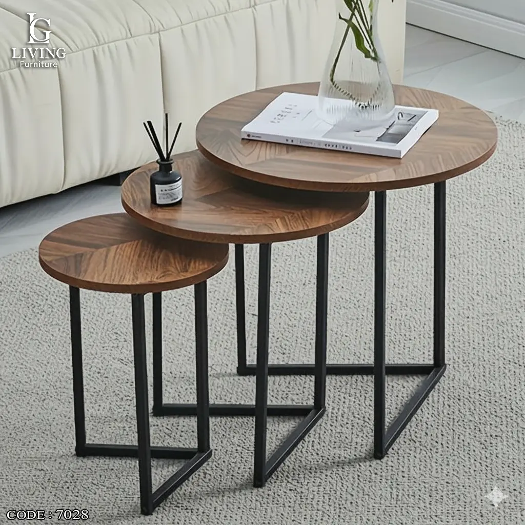 سول طقم طاولات مودرن خشب طبيعي من Living سول طقم طاولات مودرن خشب طبيعي من Living