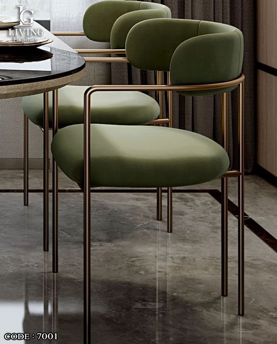 وِصال كرسي ليفينج ذهبي بمقعد أخضر مودرن فخم وِصال كرسي ليفينج ذهبي بمقعد أخضر مودرن فخم