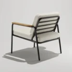 مارسيليا كرسي مودرن بيج بذراعين خشب من ليفينج - الصورة 2