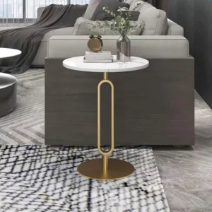 ماربل طاولة جانبية مودرن رخام أبيض من Living