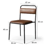 فيرتو كرسي معدني بني مودرن من ليفينج - الصورة 2