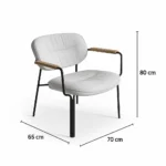 لونا كرسي مودرن أبيض من ليفينج - الصورة 5