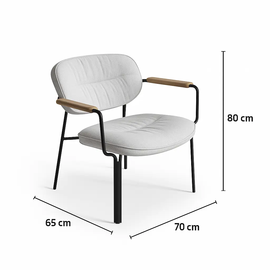 ChatGPT Image Oct 12, 2025, 07_56_34 PM لونا كرسي مودرن أبيض من ليفينج - الصورة 5