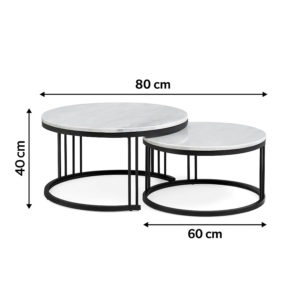 ChatGPT Image Oct 12, 2025, 09_59_25 PM ماربلو طقم طاولات معدنية رخامية دائرية - الصورة 4