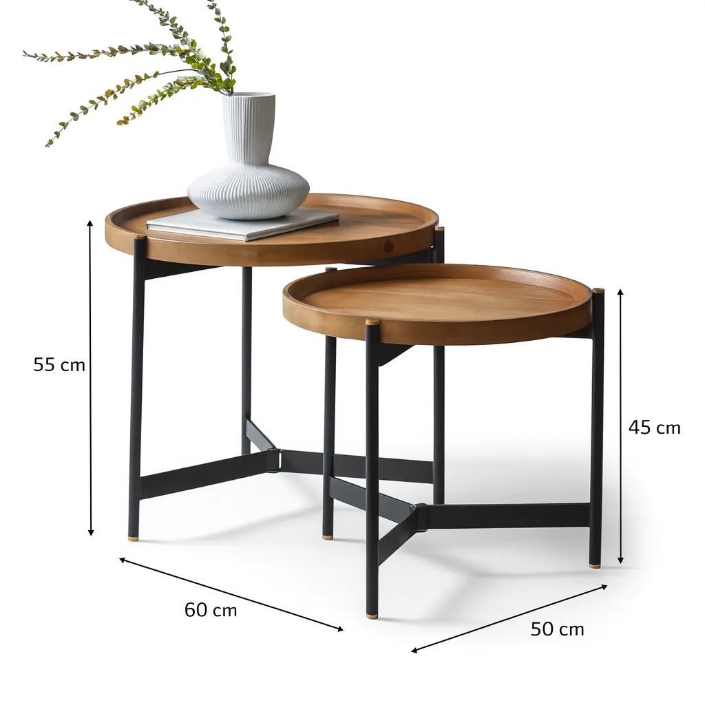 أوني طقم طاولات مودرن خشب طبيعي من Living أوني طقم طاولات مودرن خشب طبيعي من Living - الصورة 5