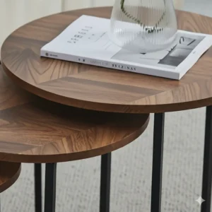 ⁦سول طقم طاولات مودرن خشب طبيعي من Living⁩ - الصورة ⁦2⁩