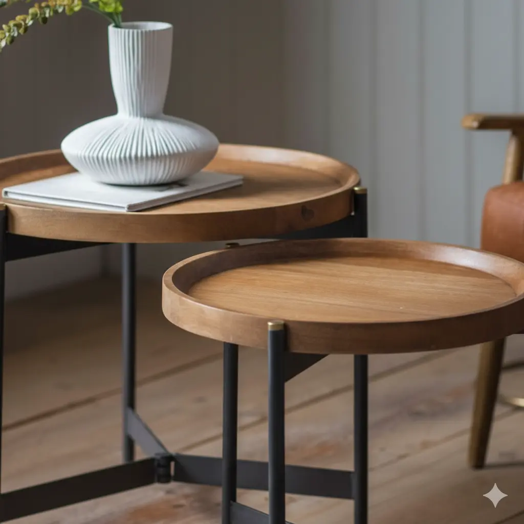 أوني طقم طاولات مودرن خشب طبيعي من Living أوني طقم طاولات مودرن خشب طبيعي من Living - الصورة 3