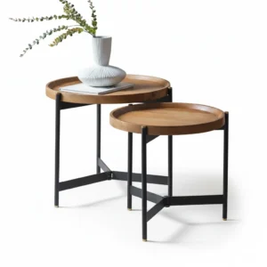 ⁦أوني طقم طاولات مودرن خشب طبيعي من Living⁩ - الصورة ⁦4⁩