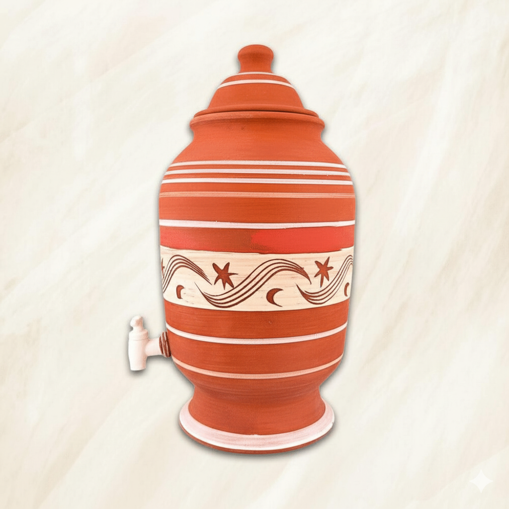 كولمن فخار أصفر 7 لتر – تبريد طبيعي أنيق كولمن فخار أصفر 7 لتر – تبريد طبيعي أنيق