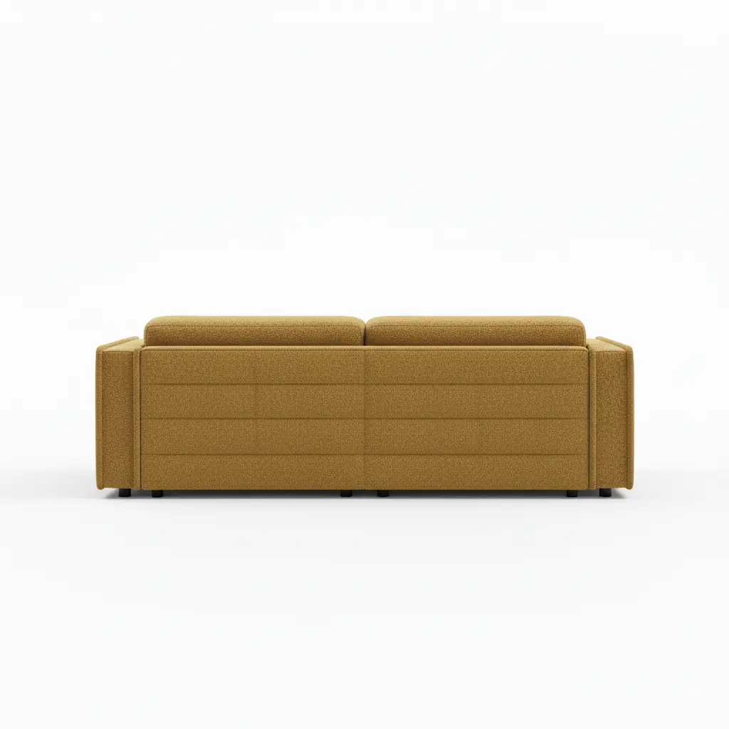 Generated Image September 24, 2025 - 12_28PM عنبر كنبة ليفينج ذهبية مودرن بتصميم هندسي فخم - الصورة 4