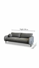 اورا كنبة رمادية مودرن بثلاثة مقاعد بتصميم أنيق - الصورة 2