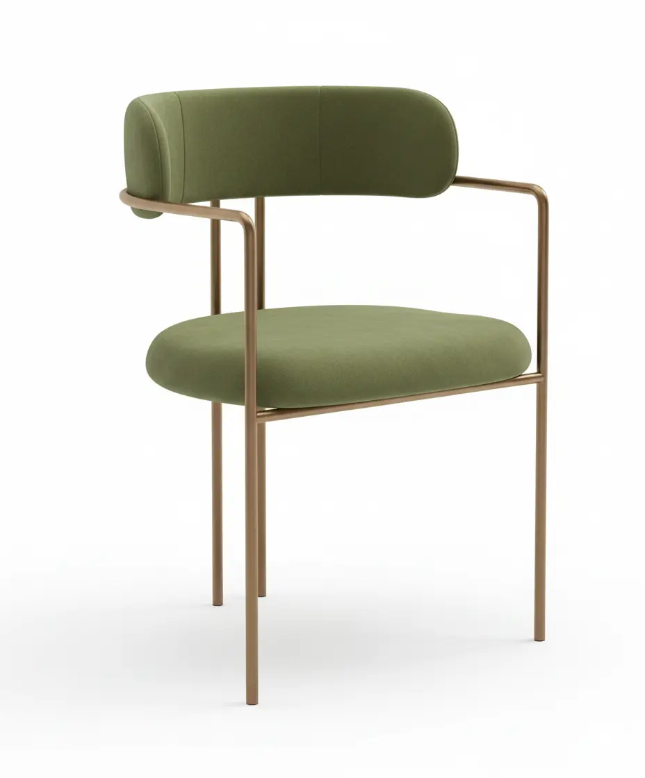 وِصال كرسي ليفينج ذهبي بمقعد أخضر مودرن فخم وِصال كرسي ليفينج ذهبي بمقعد أخضر مودرن فخم