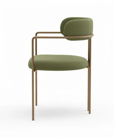 ⁦وِصال كرسي ليفينج ذهبي بمقعد أخضر مودرن فخم⁩ - الصورة ⁦3⁩