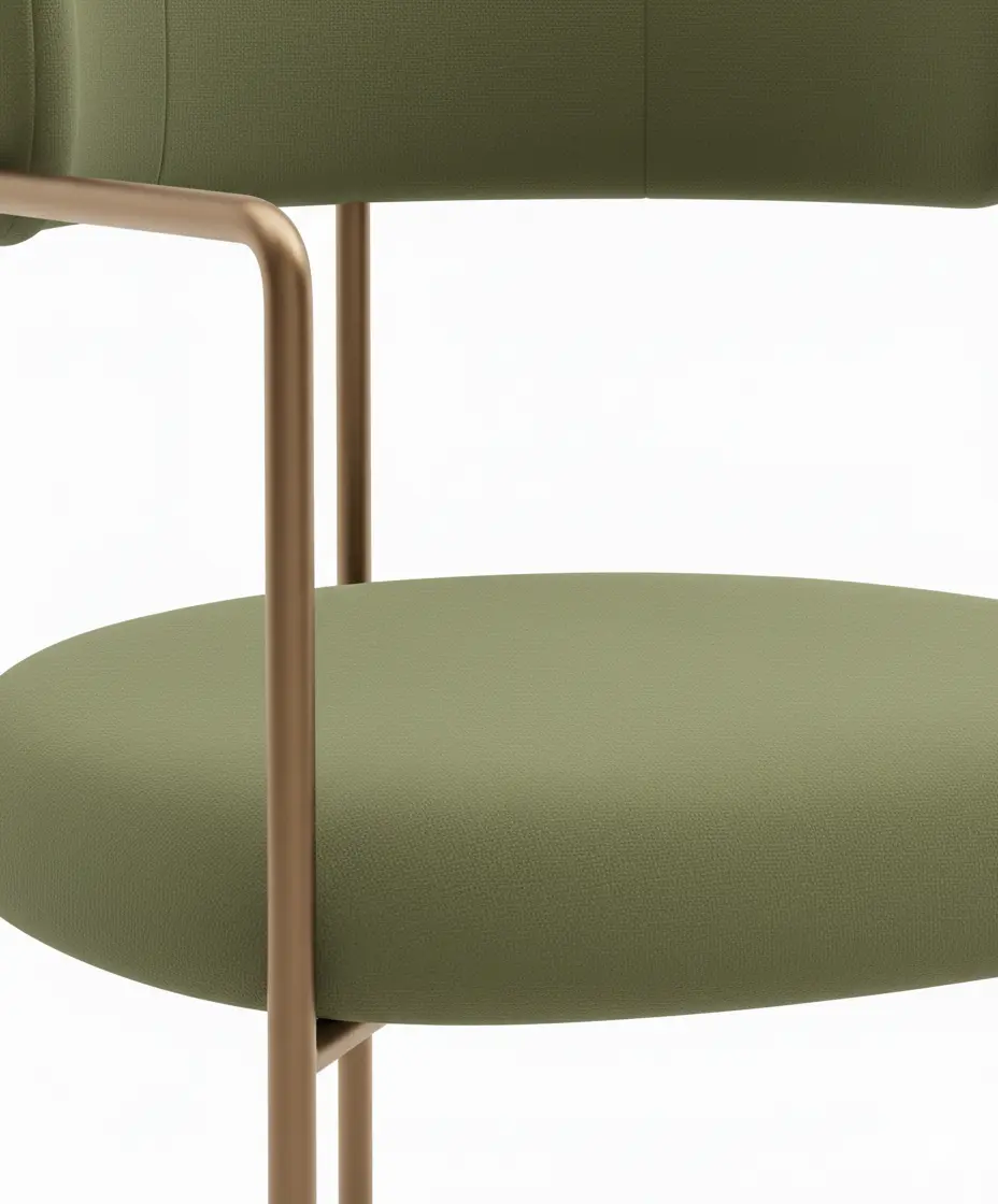 Generated Image September 28, 2025 - 12_50PM وِصال كرسي ليفينج ذهبي بمقعد أخضر مودرن فخم - الصورة 4