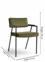 أورو كرسي مودرن – إطار معدني ومقعد مخملي - الصورة 4