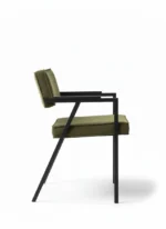 أورو كرسي مودرن – إطار معدني ومقعد مخملي - الصورة 5