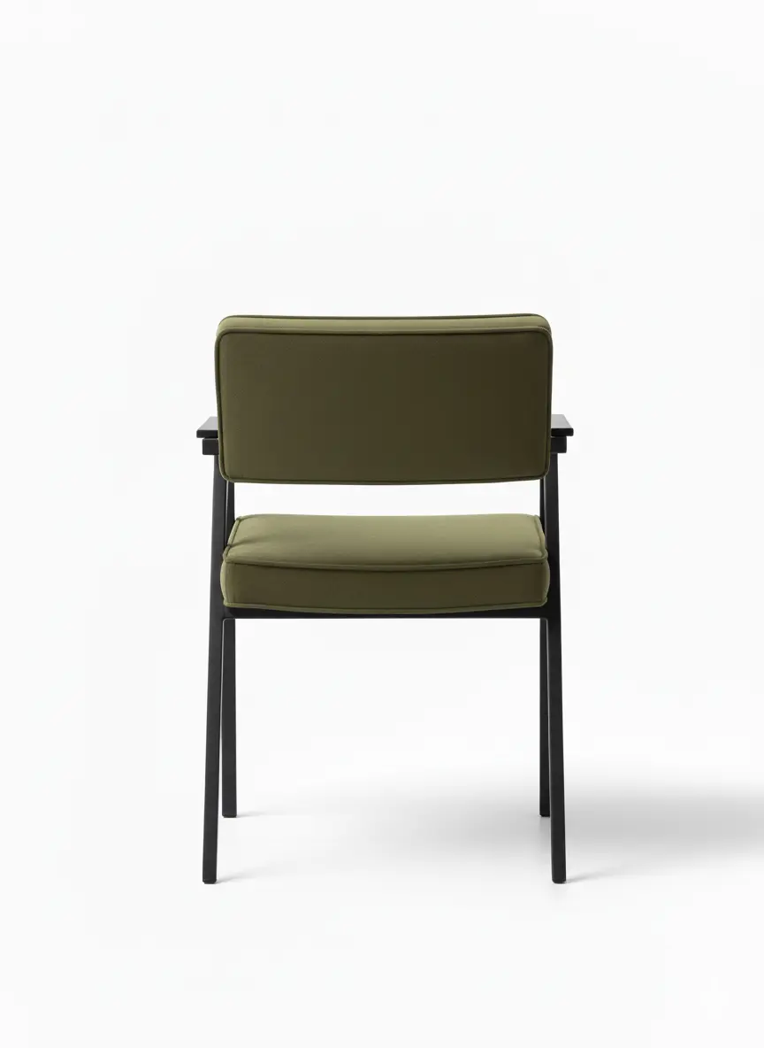 Generated Image September 28, 2025 - 1_08PM أورو كرسي مودرن – إطار معدني ومقعد مخملي - الصورة 2