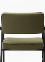 أورو كرسي مودرن – إطار معدني ومقعد مخملي - الصورة 3