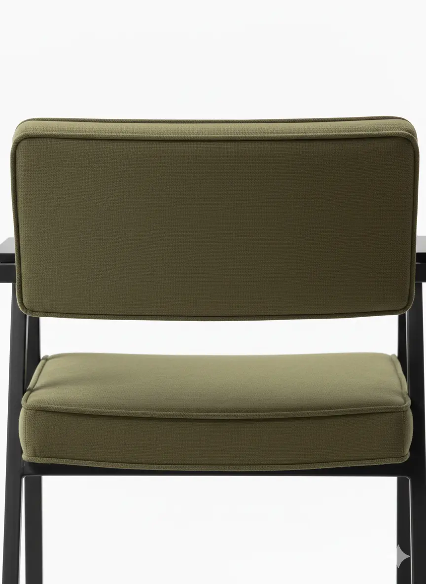 Generated Image September 28, 2025 - 1_12PM أورو كرسي مودرن – إطار معدني ومقعد مخملي - الصورة 3