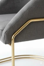 نيرو كرسي مودرن رمادي بإطار ذهبي من ليفينج - الصورة 5