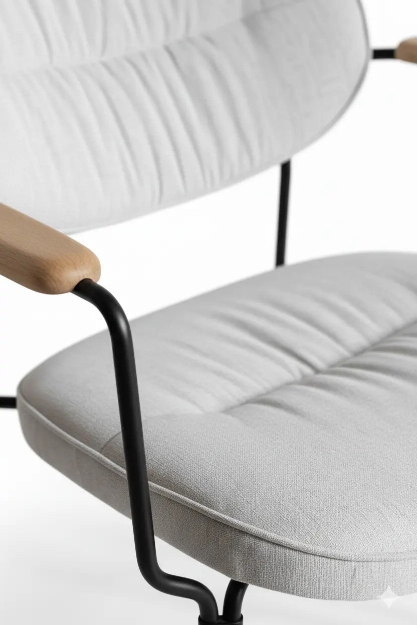 Generated Image September 28, 2025 - 4_35PM لونا كرسي مودرن أبيض من ليفينج - الصورة 3