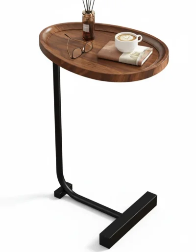 ⁦توري طاولة جانبية مودرن خشب طبيعي⁩ - الصورة ⁦4⁩