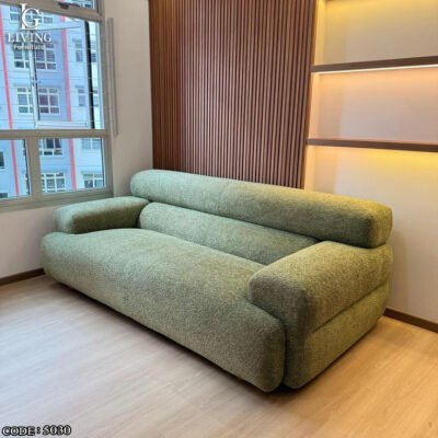 سجا كنبة ليفينج خضراء مودرن بتصميم عصري مريح