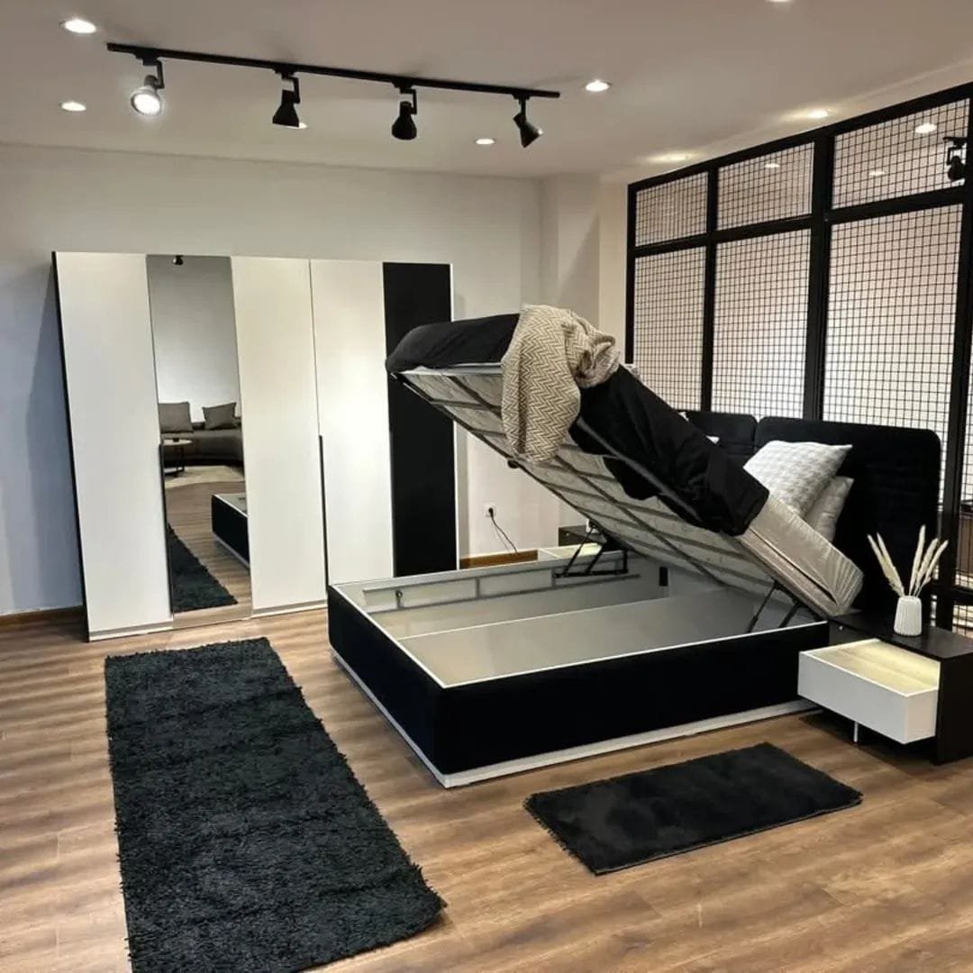 أفينا غرفة نوم ماستر مودرن أبيض وأسود من Living (8) أفينا غرفة نوم ماستر مودرن أبيض وأسود من Living - الصورة 3