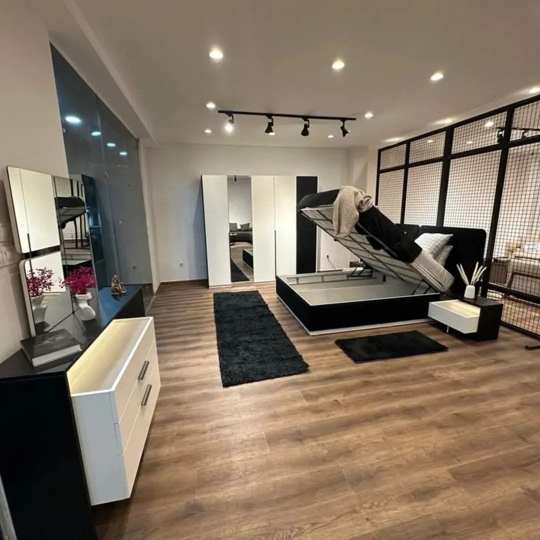 أفينا غرفة نوم ماستر مودرن أبيض وأسود من Living (9) أفينا غرفة نوم ماستر مودرن أبيض وأسود من Living - الصورة 9