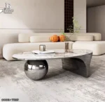 سفيرا طاولة قهوة مودرن رخام أبيض من Living