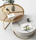 كليو طقم طاولات مودرن رخام وزجاج من Living - الصورة 3