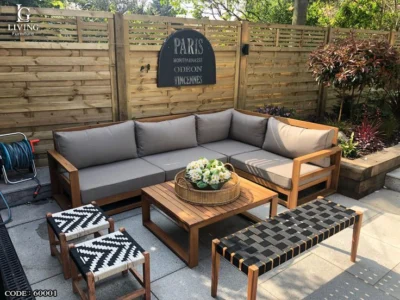 ريفيرا أثاث خارجي خشبي فاخر من LIVING