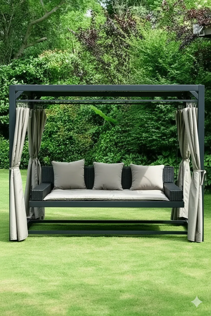 أفورا مرجيحة خارجية مودرن بمظلة من ليفينج أفورا مرجيحة خارجية مودرن بمظلة من ليفينج