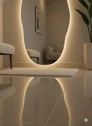 إلينزا مرايا جدارية بإضاءة محيطية بتصميم حر