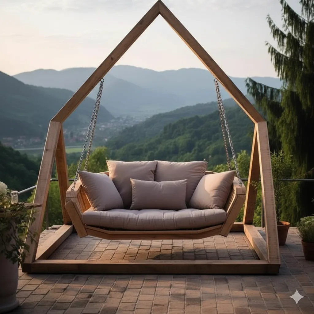 كالي مرجيحة خارجية خشب طبيعي من ليفينج كالي مرجيحة خارجية خشب طبيعي من ليفينج