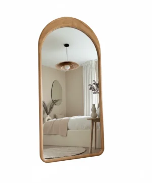 أوميليا مرايا أرضية بإطار خشبي مقوس