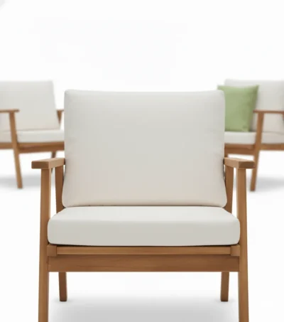 طقم ديلارا جلسة خارجية خشبية بتصميم مودرن من LIVING