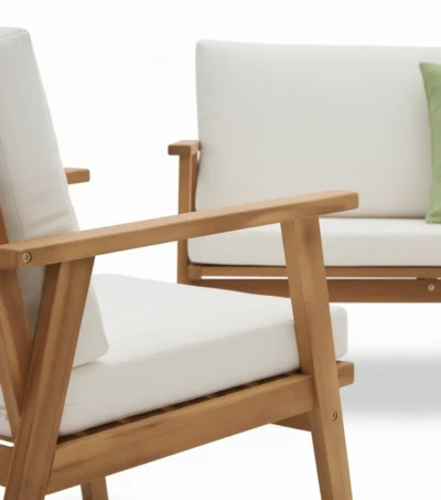 طقم ديلارا جلسة خارجية خشبية بتصميم مودرن من LIVING