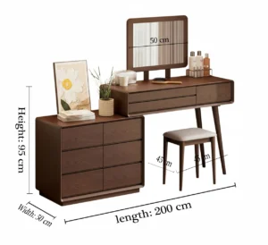 أورلا تسريحة خشبية متعددة الأدراج بتصميم عصري