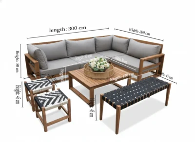 ريفيرا أثاث خارجي خشبي فاخر من LIVING