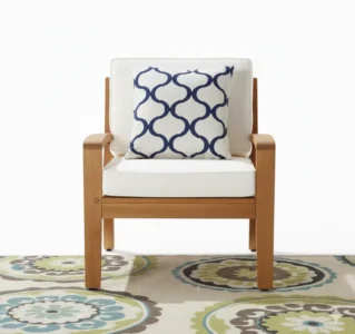 ريفيرا طقم جلوس خارجي 6 قطع من ليفينج بتصميم خشبي فاخر