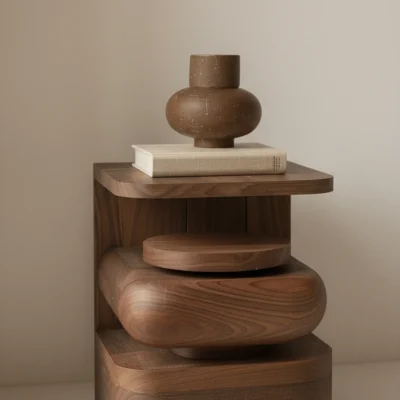 موريس كومود جانبي بتفاصيل خشبية فاخرة