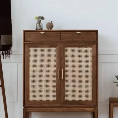 جزامة رافين من الخشب الطبيعي والراتان بتصميم مودرن وأنيق