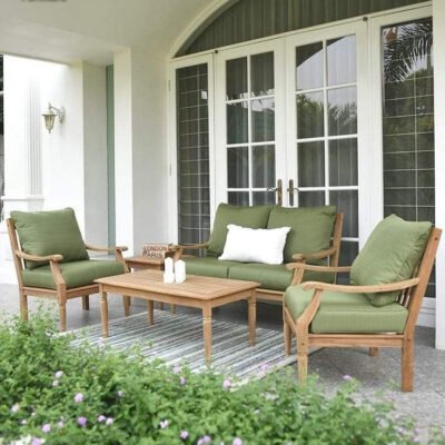 بريشيا أثاث خارجي خشبي فاخر من LIVING