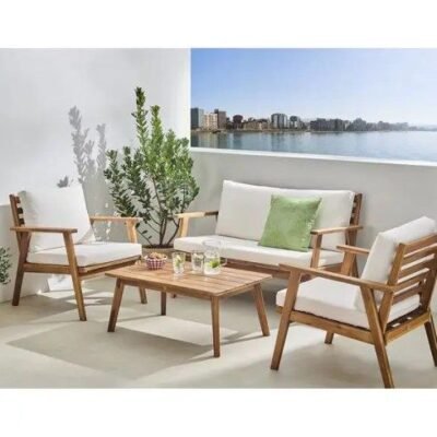 ديلارا طقم خارجي خشبي بتصميم مودرن من LIVING