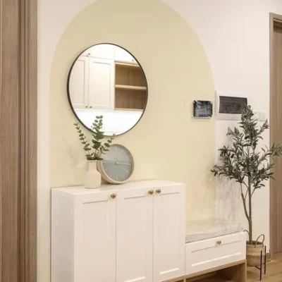 جزامة أمالفي مودرن من الخشب الطبيعي بمقعد تخزين مدمج